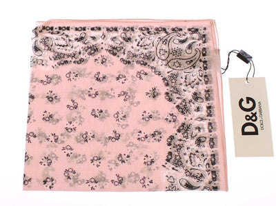 Pink Floral Pattern Cotton Scarf