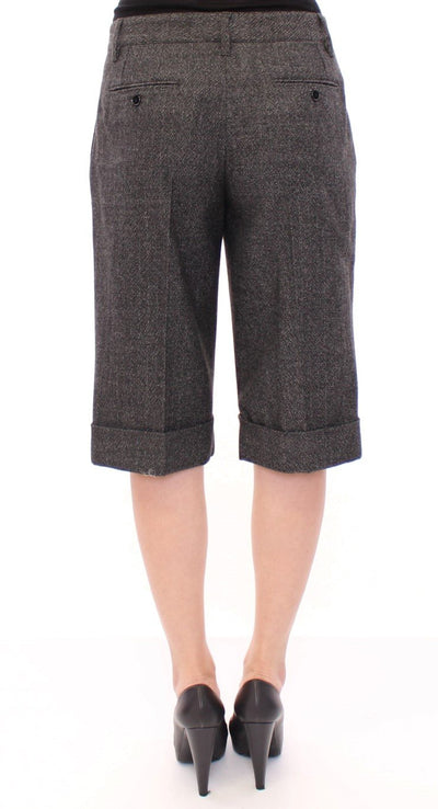 Gray wool shorts pants