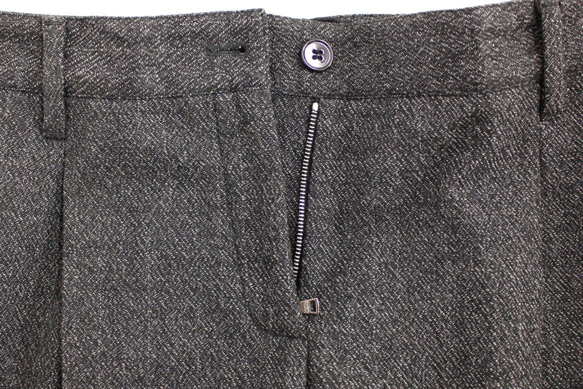 Gray wool shorts pants