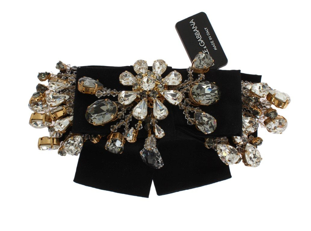 Gold Brass Clear Crystal Hair Clip