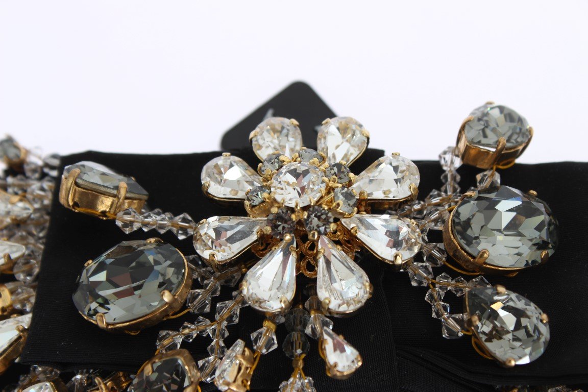 Gold Brass Clear Crystal Hair Clip