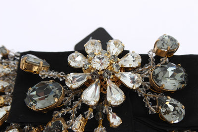 Gold Brass Clear Crystal Hair Clip