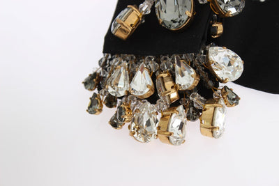 Gold Brass Clear Crystal Hair Clip