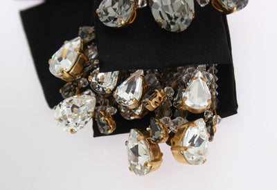 Gold Brass Clear Crystal Hair Clip