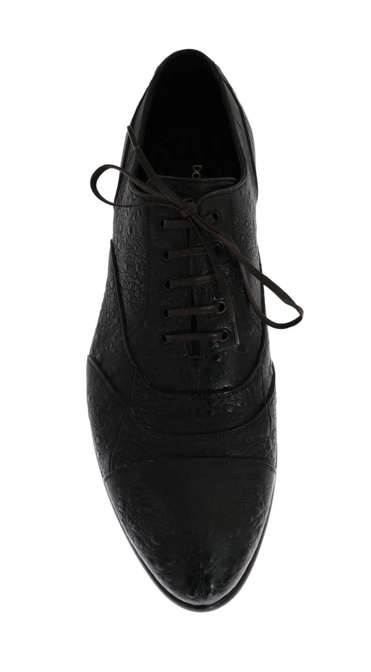 Green Frog Skin Leather Formal Shoes