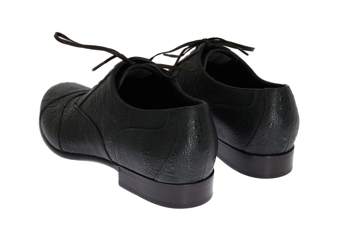 Green Frog Skin Leather Formal Shoes
