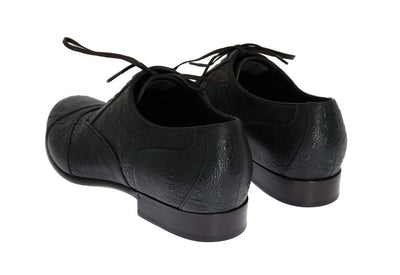 Green Frog Skin Leather Formal Shoes