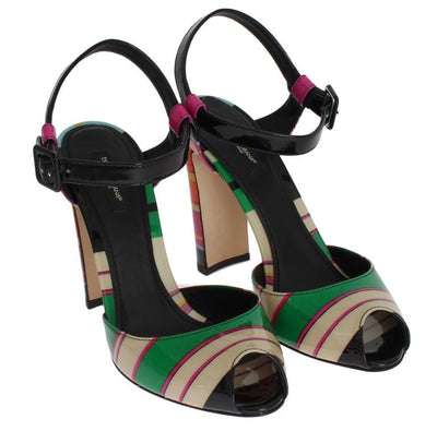Multicolor Leather Sandals Pumps