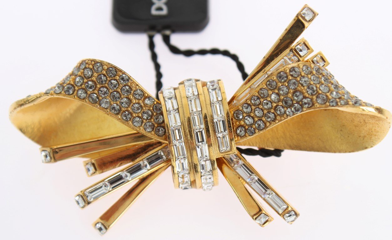 Gold Brass Bow Hair Clip