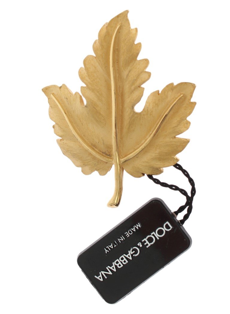 Gold Brass Leaf Hair Clip