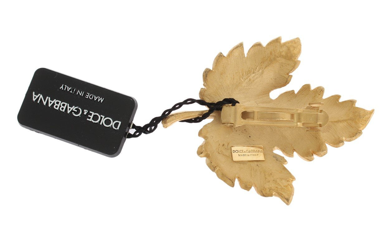 Gold Brass Leaf Hair Clip