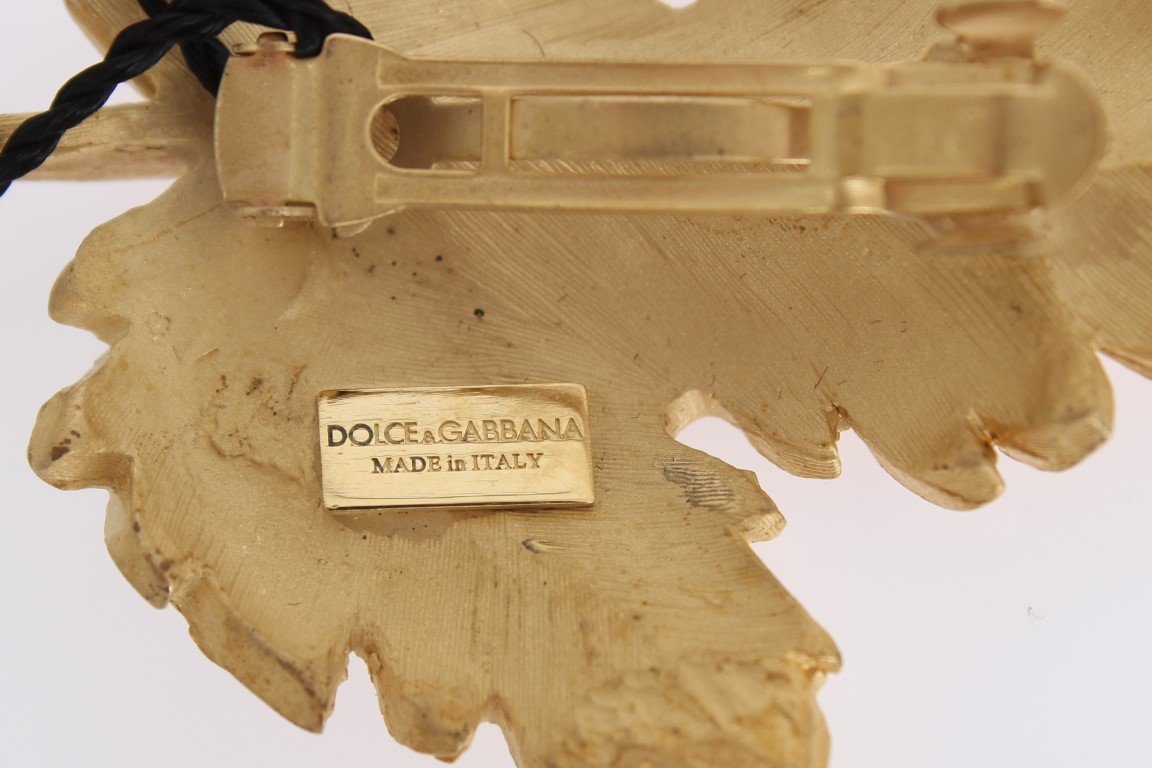 Gold Brass Leaf Hair Clip