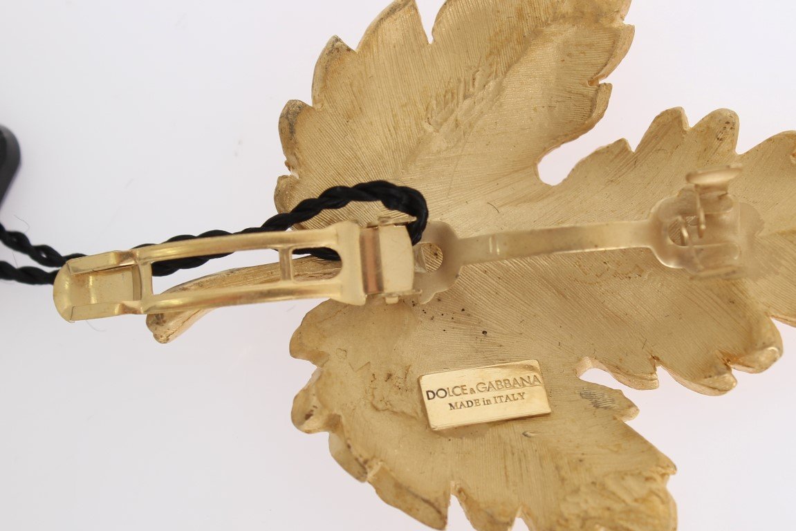 Gold Brass Leaf Hair Clip