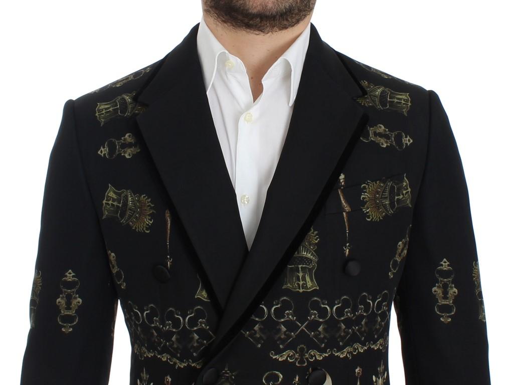 Black silk knight slim fit blazer