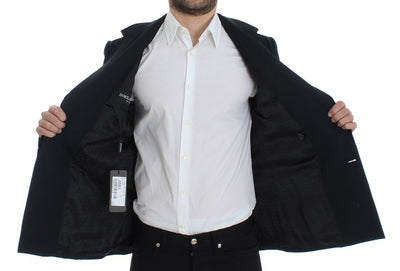 Black silk knight slim fit blazer