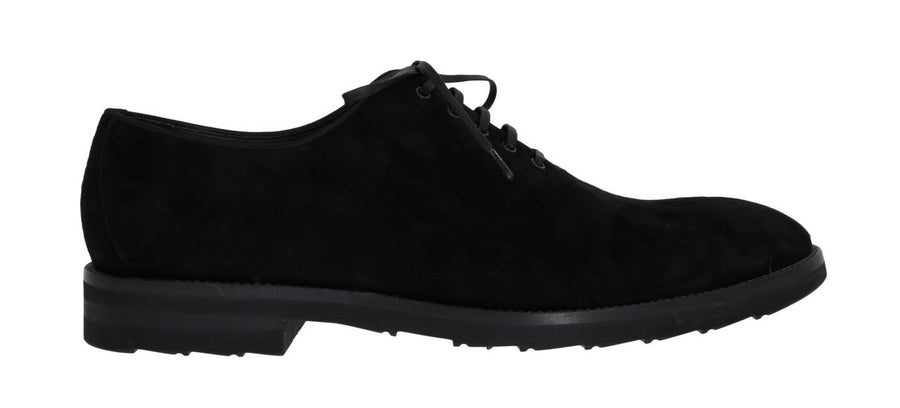 Black Suede Laceup Formal Shoes