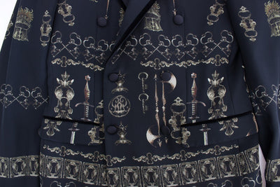 Black silk knight slim fit blazer