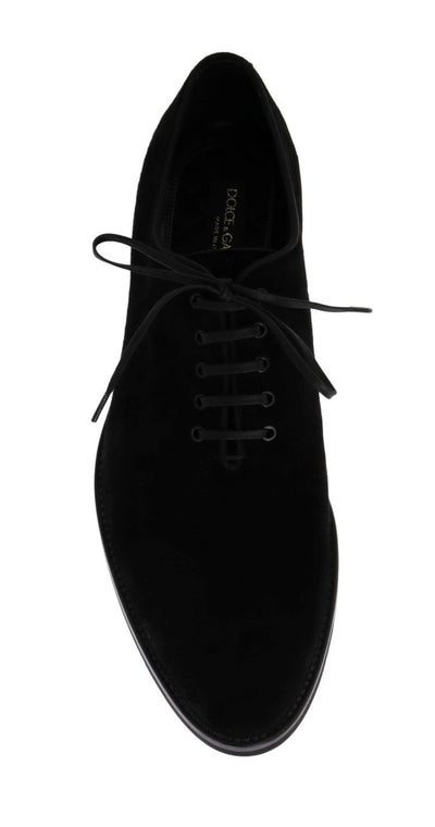 Black Suede Laceup Formal Shoes