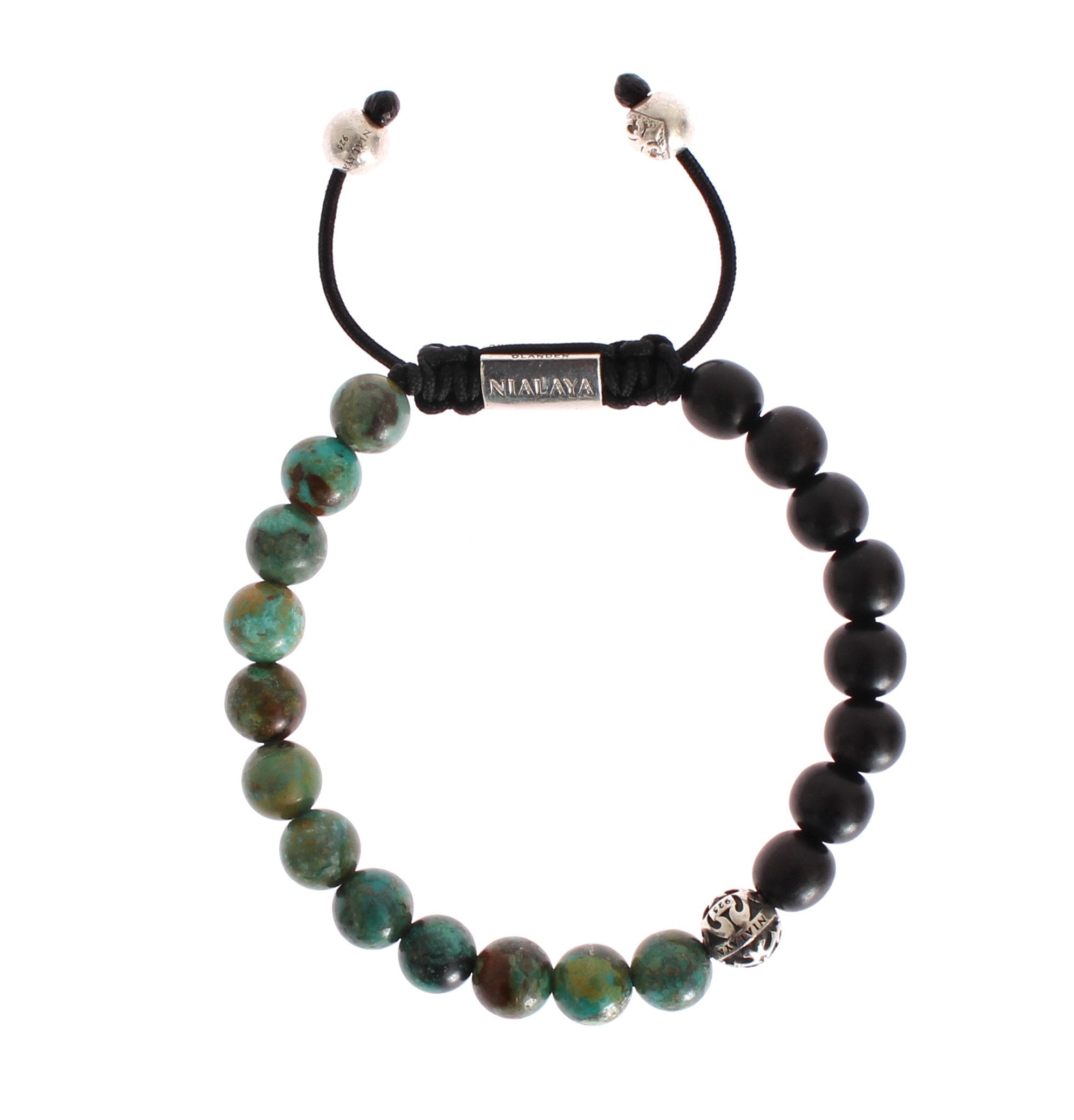 Bali Turquoise Ebony 925 Bracelet