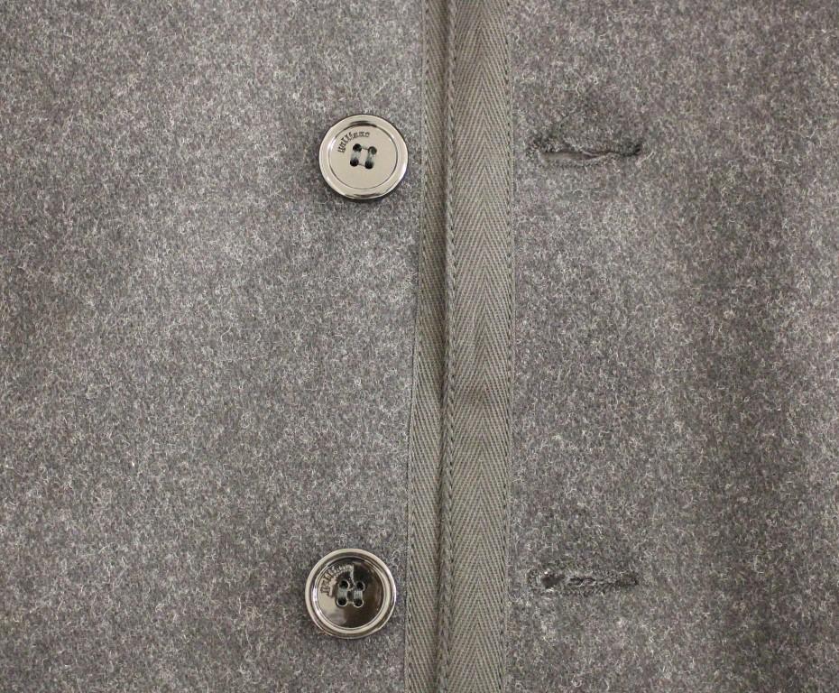 Black hooded wool jacket