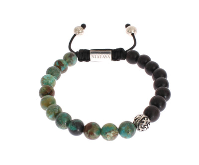 Bali Turquoise Ebony 925 Bracelet