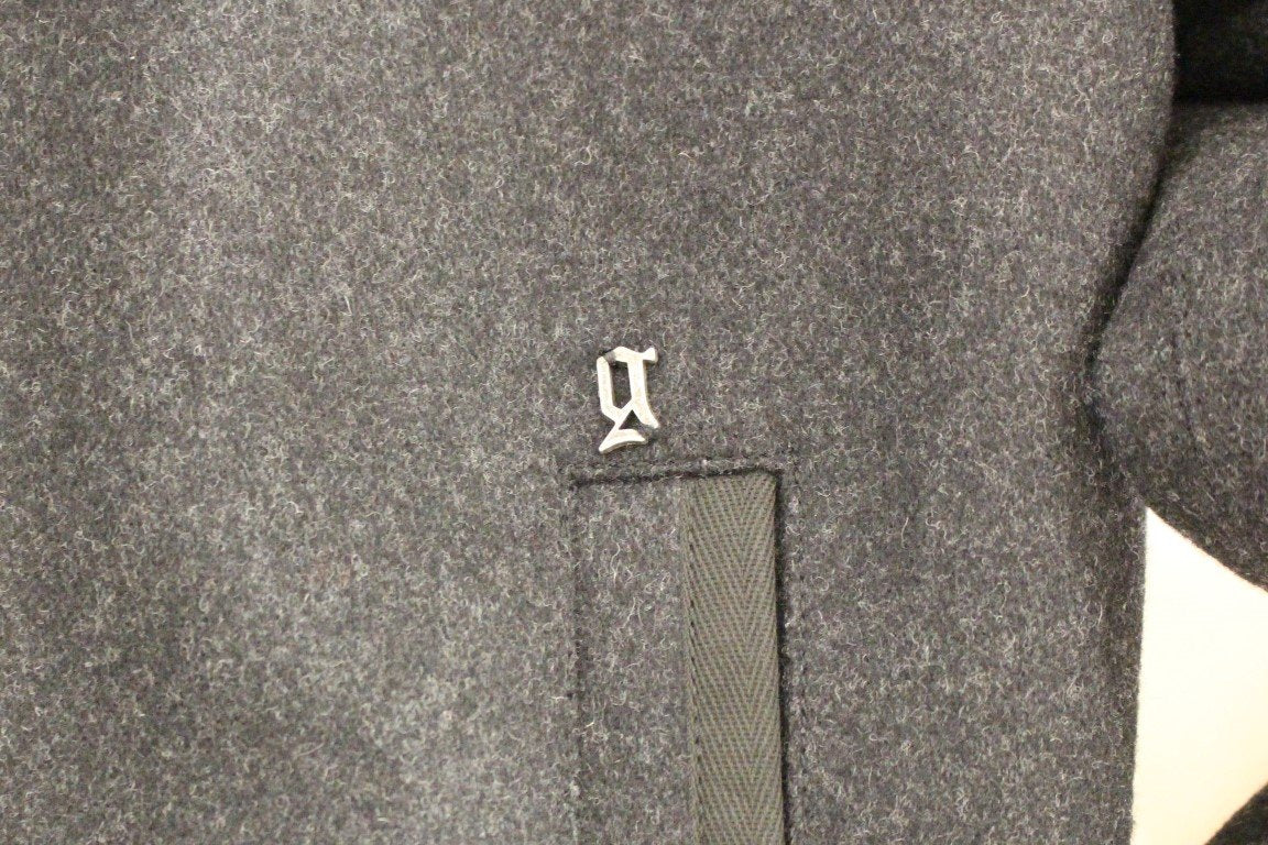 Black hooded wool jacket