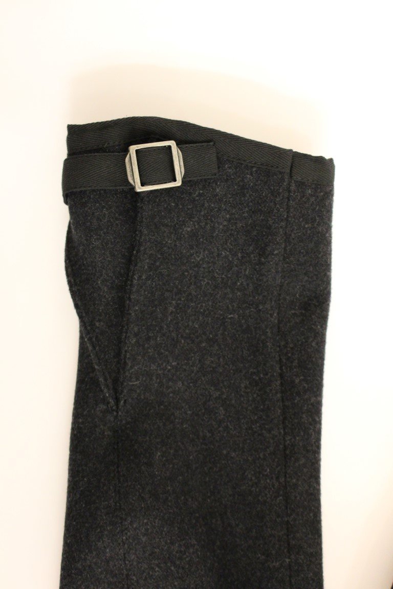 Black hooded wool jacket