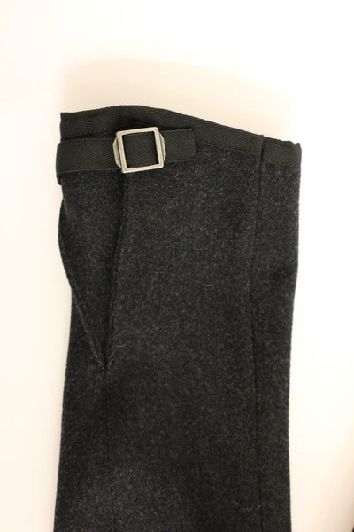 Black hooded wool jacket