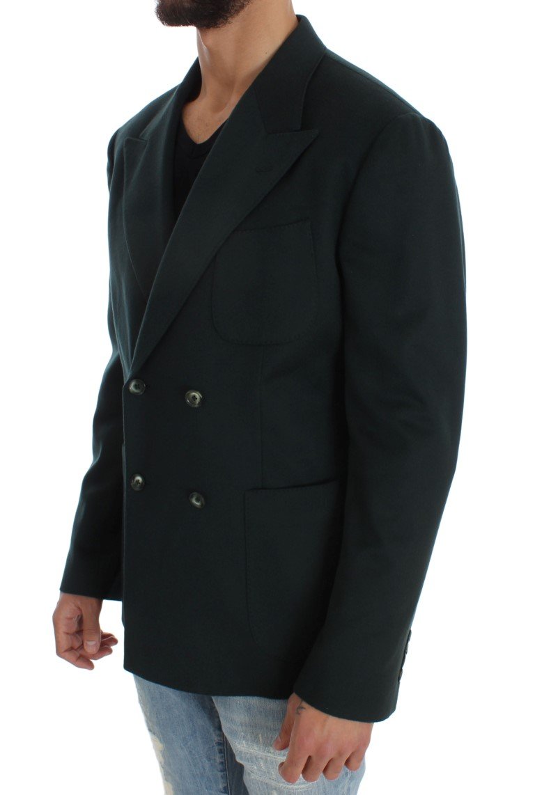 Green Cashmere Blazer Jacket