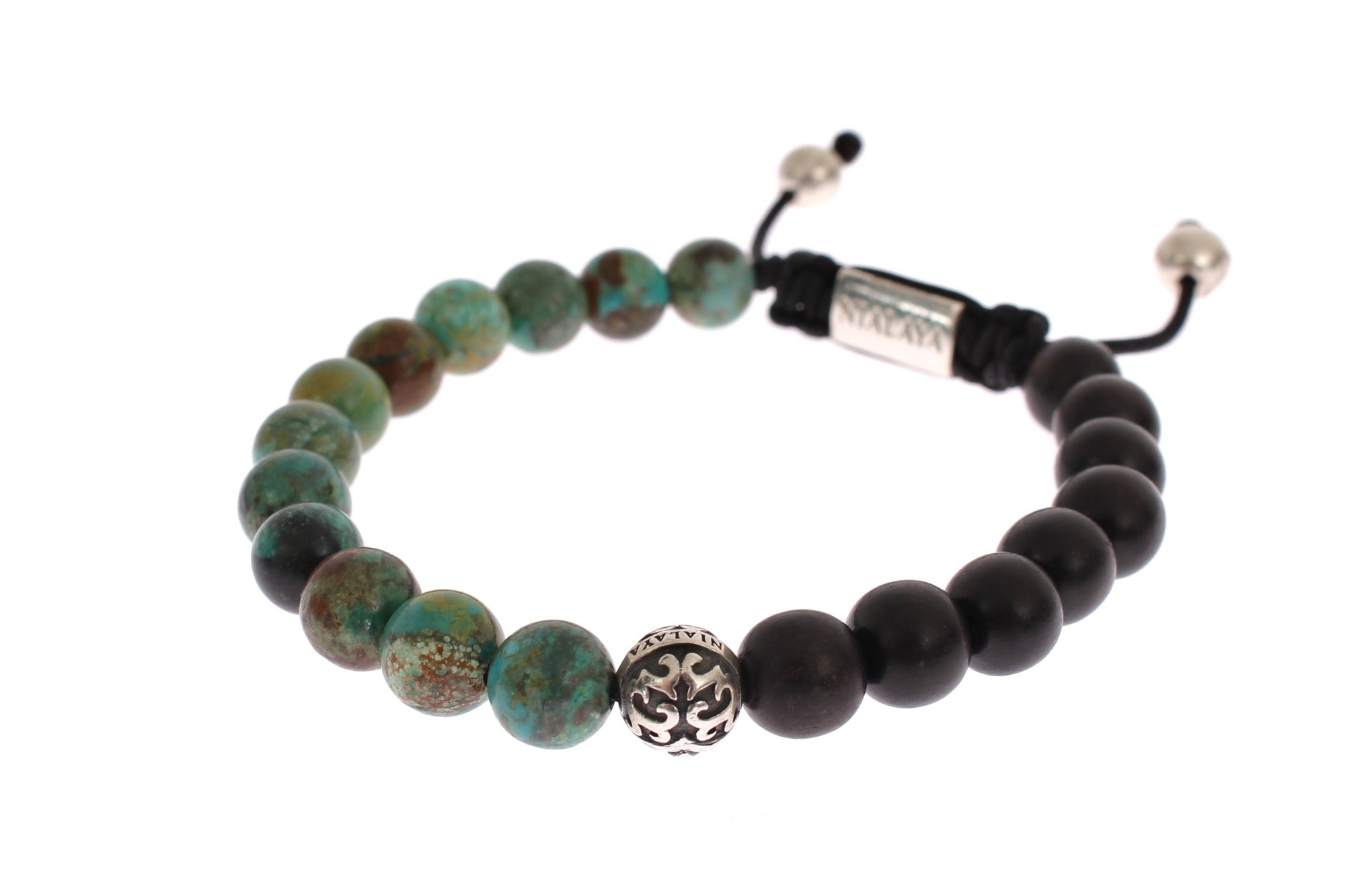 Bali Turquoise Ebony 925 Bracelet