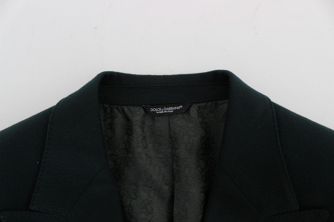 Green Cashmere Blazer Jacket