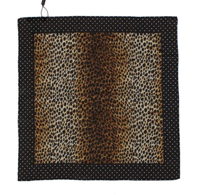 Brown Leopard Print Cotton Scarf