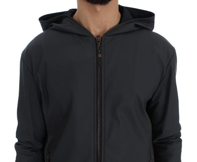 Gray Stretch Windbreaker Jacket
