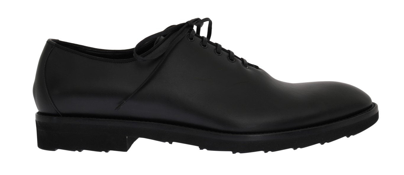 Black Leather Laceup Formal Shoes