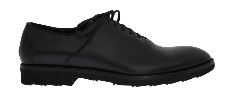 Black Leather Laceup Formal Shoes