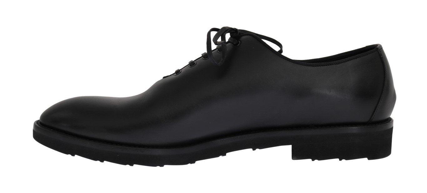 Black Leather Laceup Formal Shoes