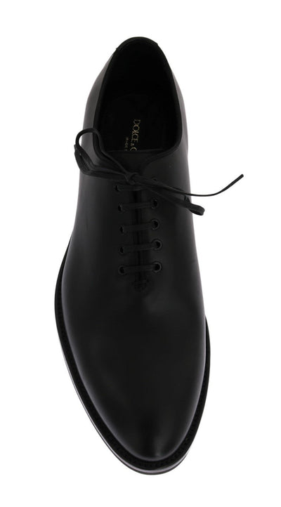 Black Leather Laceup Formal Shoes