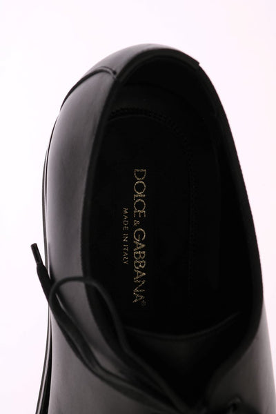 Black Leather Laceup Formal Shoes