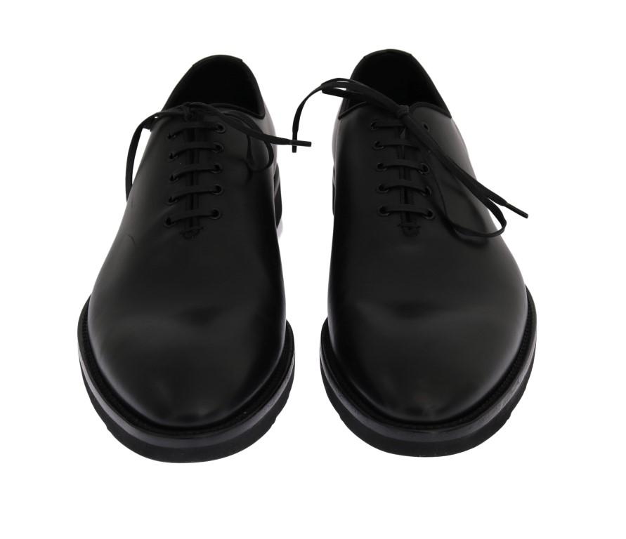 Black Leather Laceup Formal Shoes