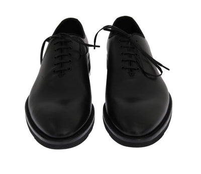 Black Leather Laceup Formal Shoes