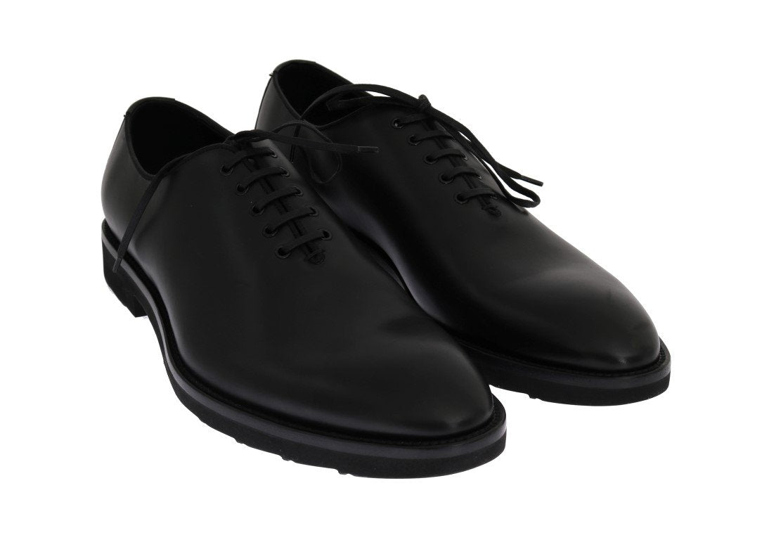 Black Leather Laceup Formal Shoes
