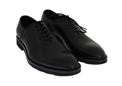 Black Leather Laceup Formal Shoes