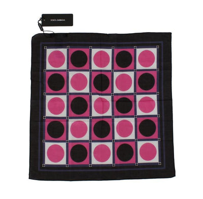 Pink Black White Dotted Cotton Scarf