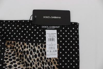 Brown Leopard Print Cotton Scarf