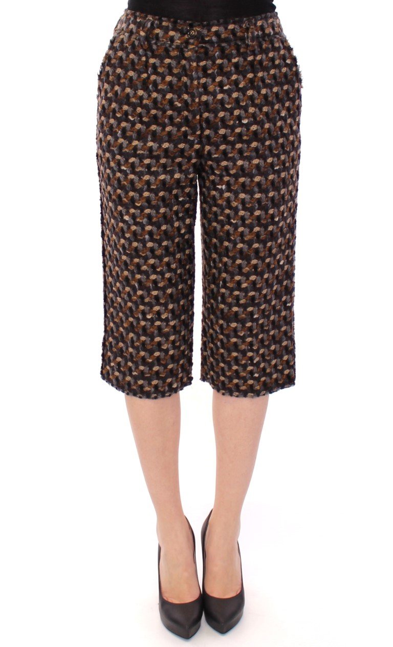 Multicolor wool shorts pants