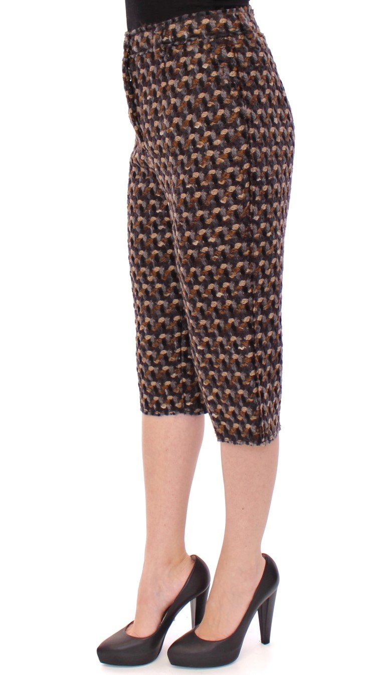 Multicolor wool shorts pants