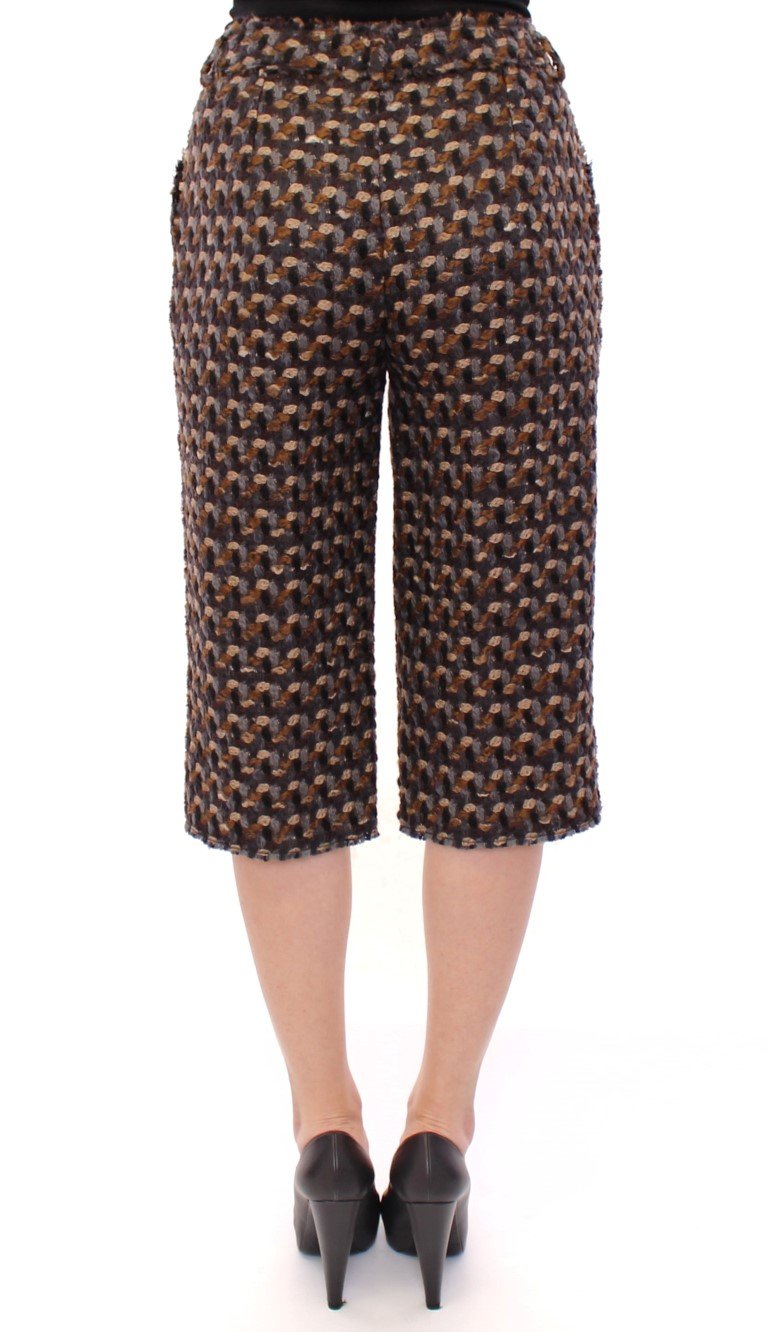 Multicolor wool shorts pants