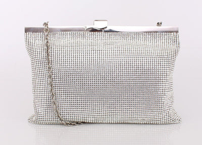 Silver evening clutch purse