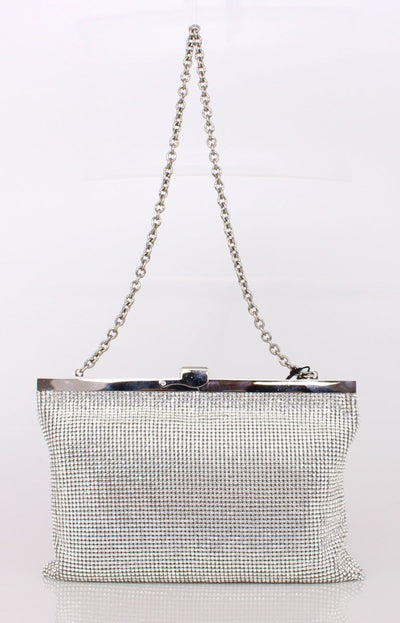 Silver evening clutch purse