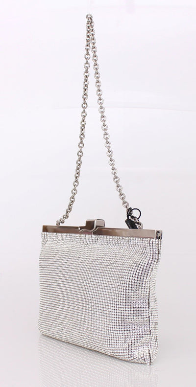 Silver evening clutch purse